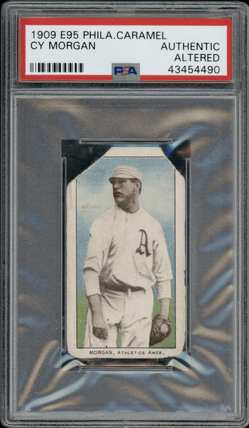 1909 E95 Philadelphia Caramel Cy Morgan Baseball Caramels PSA A front of card