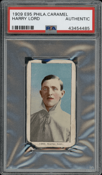 1909 E95 Philadelphia Caramel Harry Lord Baseball Caramels PSA A front of card