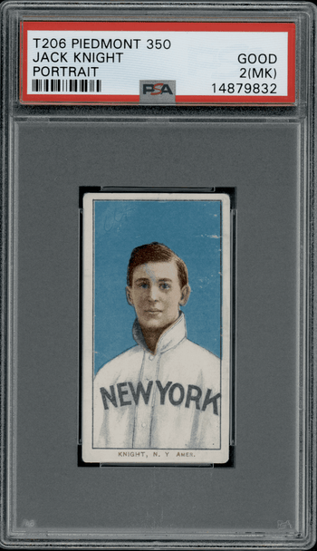 1910 T206 Jack Knight Portrait Piedmont 350 PSA 2 (MK) front of card