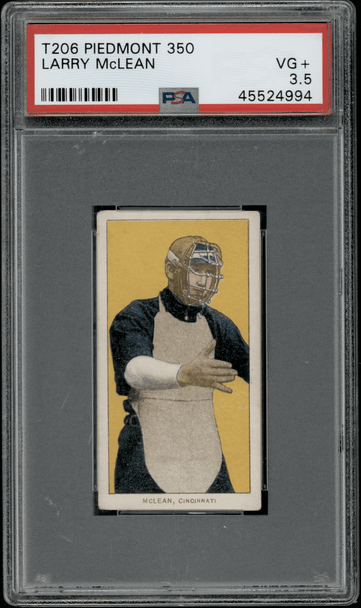 1910 T206 Larry McLean Piedmont 350 PSA 3.5 front of card
