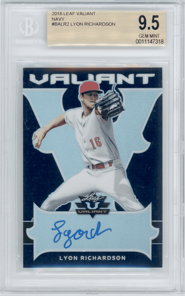 2018 Leaf Lyon Richardson #12/25 #BALR2 BGS 9.5 front of card