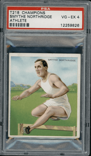 1910 T218 Champions Smythe Northridge Mecca Cigarettes PSA 4 front of card