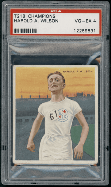 1910 T218 Champions Harold A. Wilson Athlete Mecca Cigarettes PSA 4 front of card