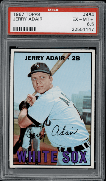1967 Topps Jerry Adair #484 PSA 6.5 front of card
