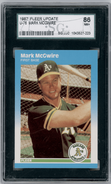 1987 Fleer Update Mark McGwire #U-76 SGC 7.5 front of card