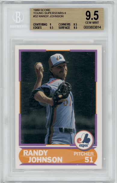 1989 Score Young Superstars II Randy Johnson #32 BGS 9.5 front of card