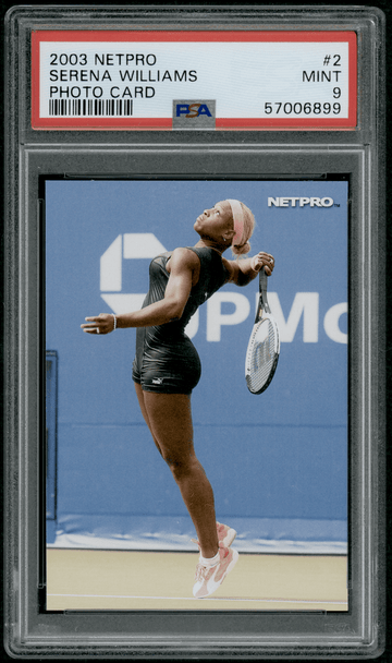 2003 Netpro Serena Williams Photo Card #2 PSA 9 front of card