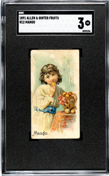 1891 N12 Allen & Ginter Mango Fruits SGC 3 front of card