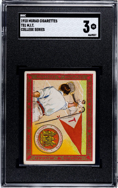 1910 T51 Murad Cigarettes Massachusetts Institute of Technology (MIT) College Series SGC 3 front of card