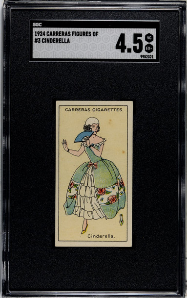 1924 Carreras LTD Cinderalla #3 Figures of Fiction SGC 4.5 front of card