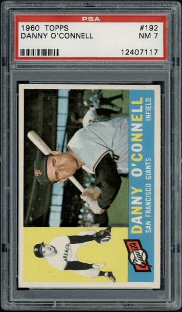 1960 Topps Danny O'Connell #192 PSA 7 front of card