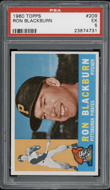 1960 Topps Ron Blackburn #209 PSA 5 front of card