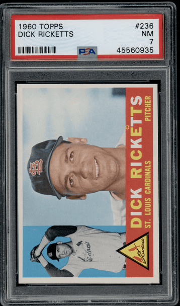 1960 Topps Dick Ricketts #236 PSA 7 front of card