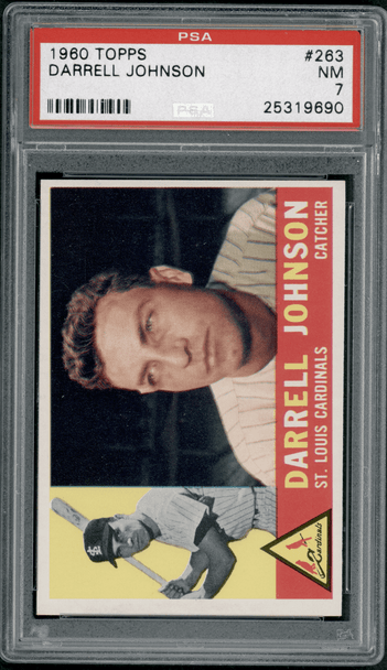 1960 Topps Darrell Johnson #263 PSA 7 front of card