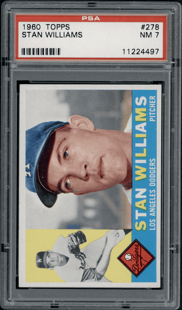 1960 Topps Stan Williams #278 PSA 7 front of card