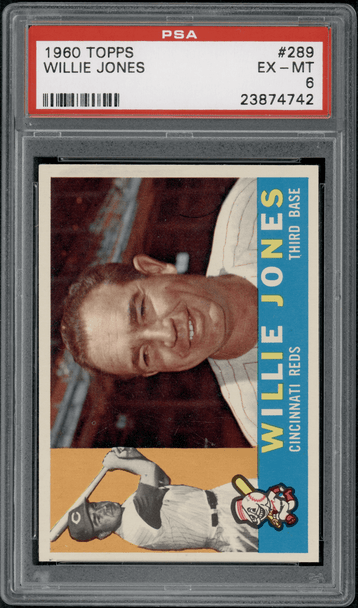 1960 Topps Willie Jones #289 PSA 6 front of card