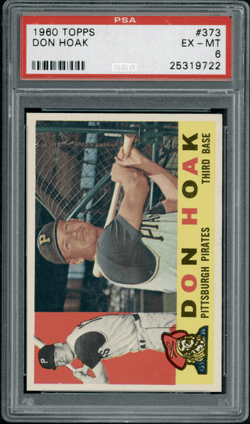 1960 Topps Don Hoak #373 PSA 6 front of card