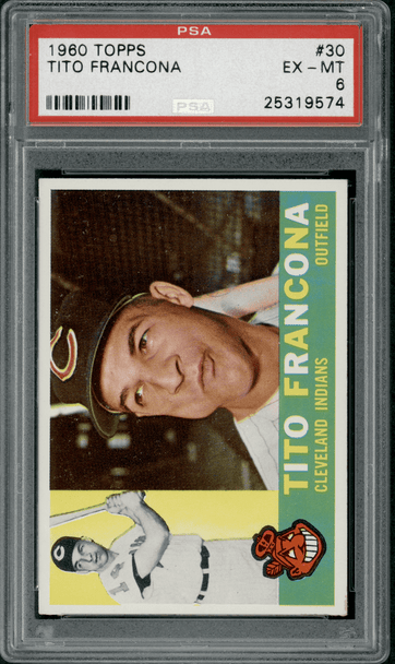 1960 Topps Tito Francona #30 PSA 6 front of card