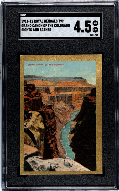 1911 T99 Royal Bengals Cigars Grand Canyon Sights and Scenes SGC 4.5 front of card