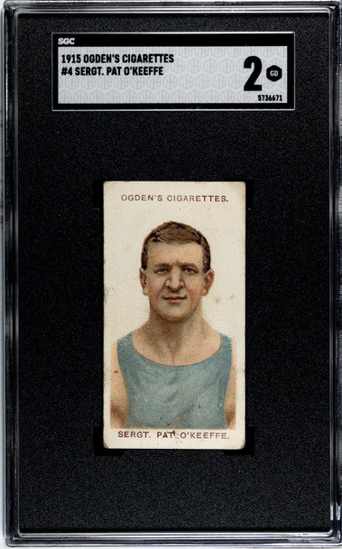 1915 Ogden's Cigarettes Sergt. Pat O'Keeffe #4 SGC 2 front of card