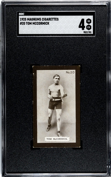 1925 Magnum's Cigarettes Tom McCormick #20 Champions SGC 4 front of card