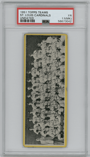 1951 Topps St. Louis Cardinals Undated Teams PSA 1.5(MK) front of card