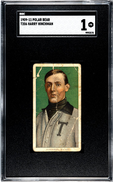 1909-11 T206 Harry Hinchman Polar Bear SGC 1 front of card