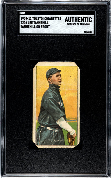 1909-11 T206 Lee Tannehill Tannehill on Front Tolstoi SGC A front of card