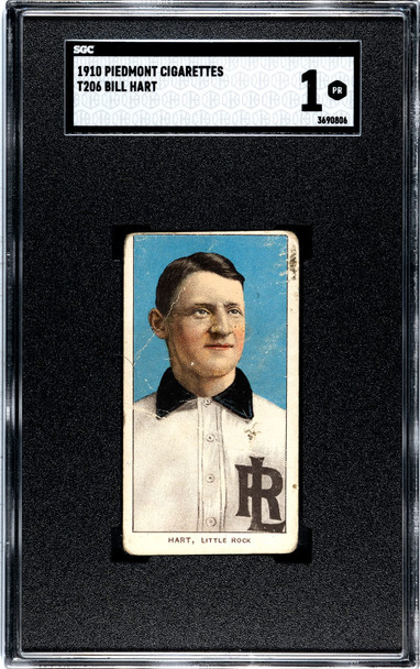 1910 T206 Bill Hart Piedmont 350 SGC 1 front of card