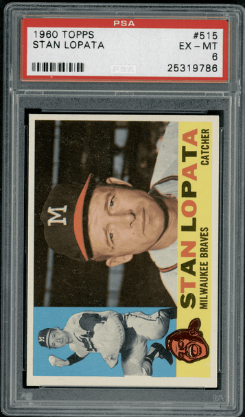 1960 Topps Stan Lopata #515 PSA 6 front of card