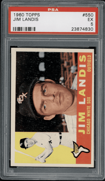 1960 Topps Jim Landis #550 PSA 5 front of card