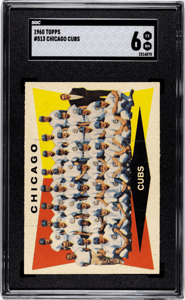 1960 Topps Chicago Cubs #513 SGC 6 front of card