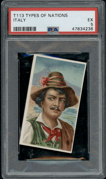 1911 T113 Italy Recruit Little Cigars PSA 5 front of card