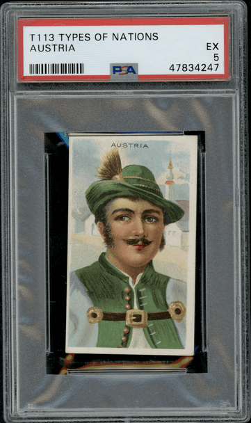 1911 T113 Austria Recruit Little Cigars PSA 5 front of card
