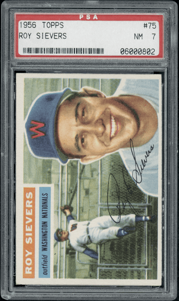 1956 Topps Roy Sievers #75 PSA 7 front of card