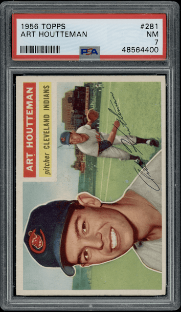 1956 Topps Art Houtteman #281 PSA 7 front of card