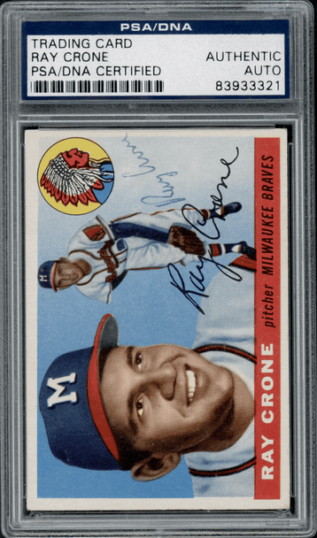 1955 Topps Ray Crone #149 PSA Authentic Auto front of card