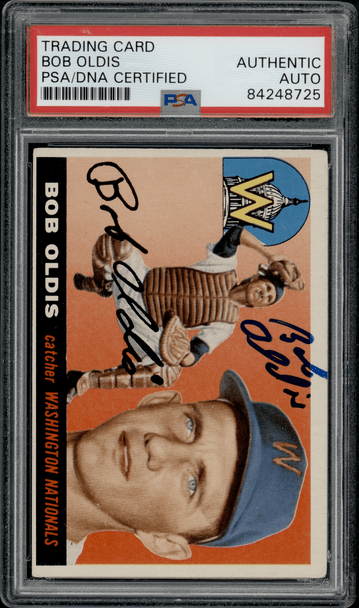 1955 Topps Bob Oldis #169 PSA Authentic Auto front of card