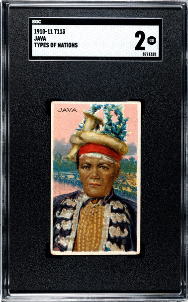 1910 T113 Types of All Nations Java Sub Rosa Little Cigars SGC 2 front of card
