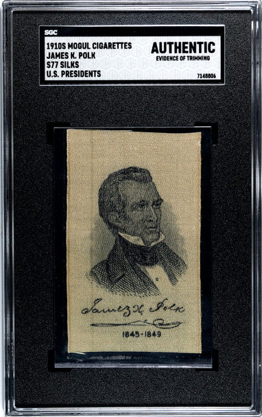 1910 S77 Mogul Cigarettes James K. Polk U.S. Presidents SGC A front of card