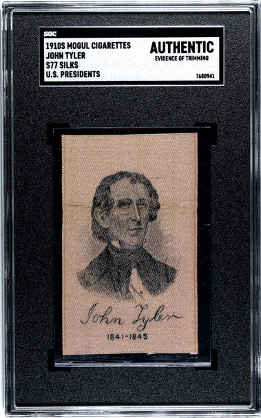 1910 S77 Mogul Cigarettes John Tyler U.S. Presidents SGC A front of card