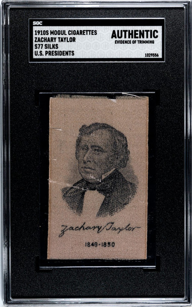 1910 S77 Mogul Cigarettes Zachary Taylor U.S. Presidents SGC A front of card