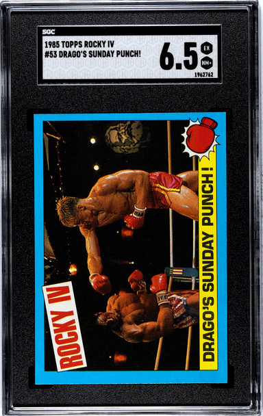 1985 Topps Rocky IV Drago's Sunday Punch #53 SGC 6.5 front of card