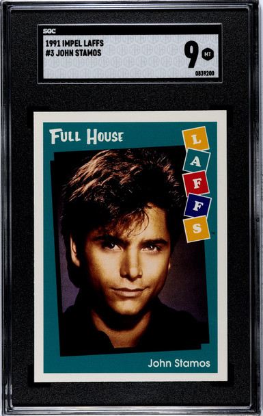 1991 Impel Laffs John Stamos #3 SGC 9 front of card