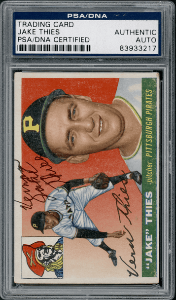 1955 Topps Jake Thies #12 PSA Authentic Auto front of card