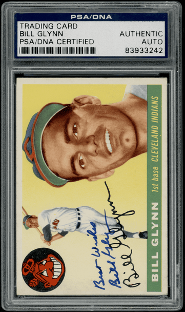 1955 Topps Bill Glynn #39 PSA Authentic Auto front of card