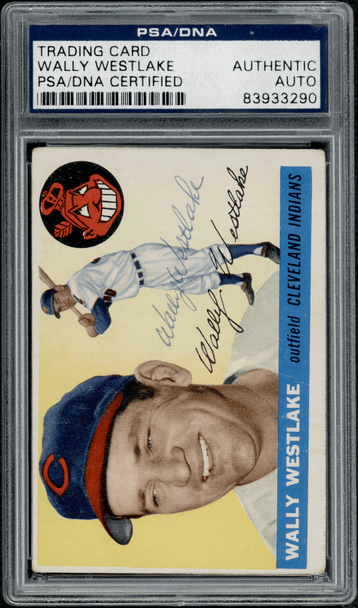 1955 Topps Wally Westlake #102 PSA Authentic Auto front of card