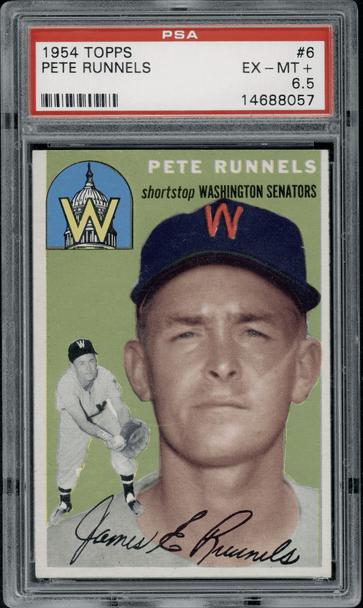 1954 Topps Pete Runnels #6 PSA 6.5 front of card