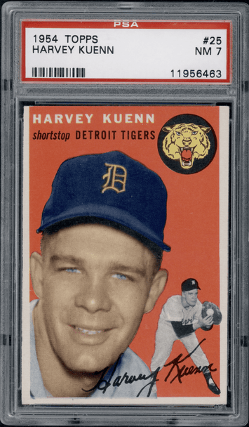 1954 Topps Harvey Kuenn #25 PSA 7 front of card