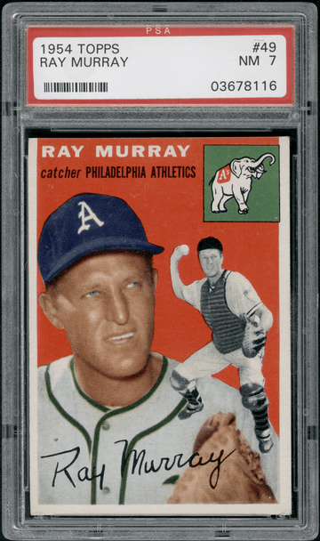 1954 Topps Ray Murray #49 PSA 7 front of card